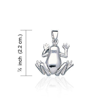 Smooth Frog Sterling Silver Pendant TP2524